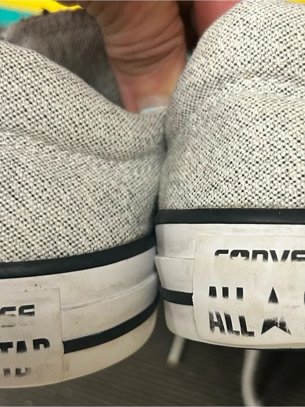 Converse Kids Low Top Sneakers in Light Gray and White